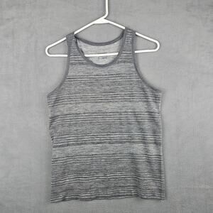 Patagonia Tank Top Womens Small M Gray Striped Sleeveless Outdoor Granola Girl